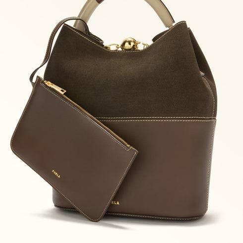 Τσάντα tote/ώμου Sfera Bucket Furla WB01679 BX3924 4293 καφέ